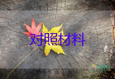 個人三對照材料優(yōu)質5篇